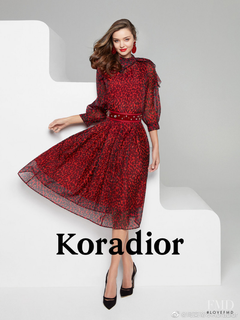 Miranda Kerr featured in  the Koradior advertisement for Fall 2019