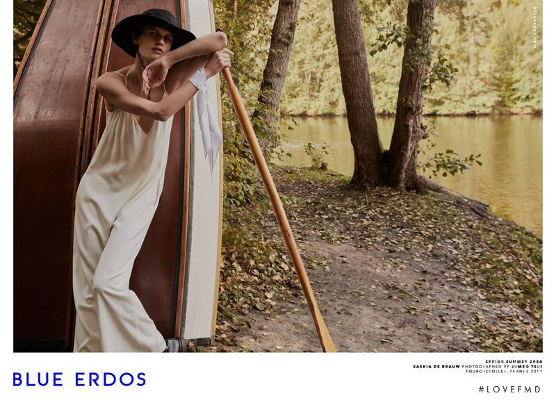 Saskia de Brauw featured in  the Blue Erdos advertisement for Spring/Summer 2020