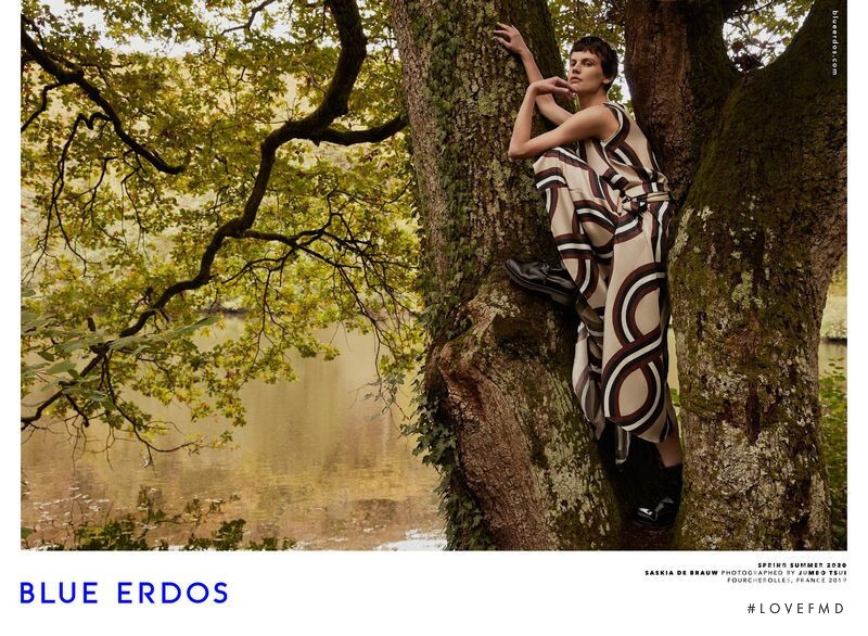 Saskia de Brauw featured in  the Blue Erdos advertisement for Spring/Summer 2020