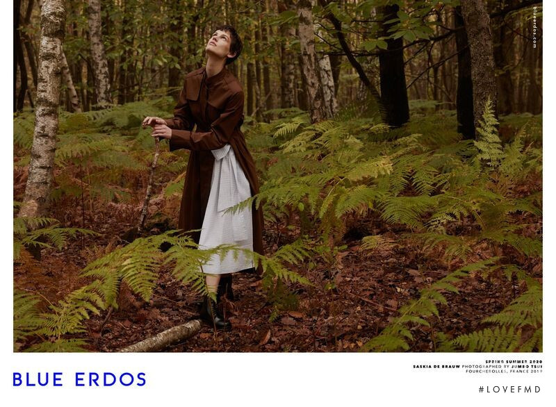 Saskia de Brauw featured in  the Blue Erdos advertisement for Spring/Summer 2020