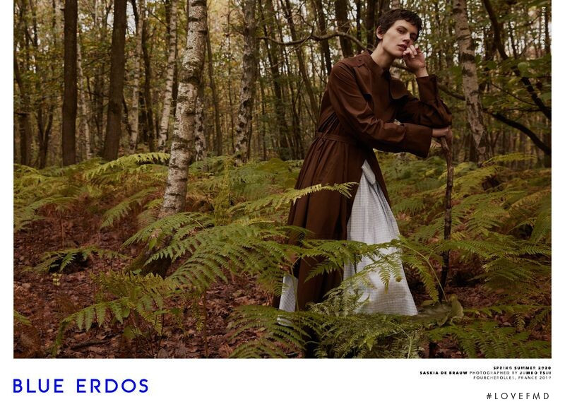 Saskia de Brauw featured in  the Blue Erdos advertisement for Spring/Summer 2020