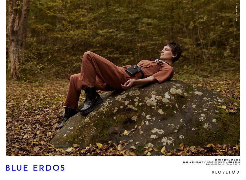 Saskia de Brauw featured in  the Blue Erdos advertisement for Spring/Summer 2020