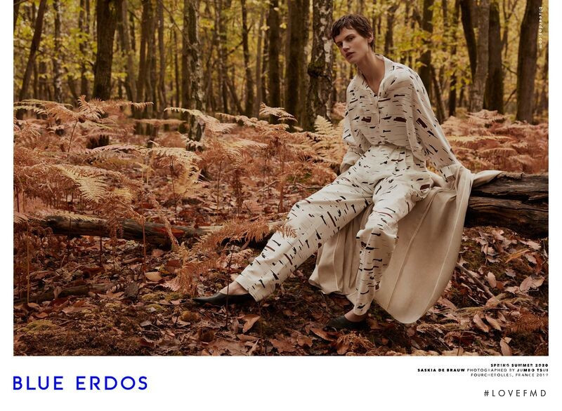 Saskia de Brauw featured in  the Blue Erdos advertisement for Spring/Summer 2020