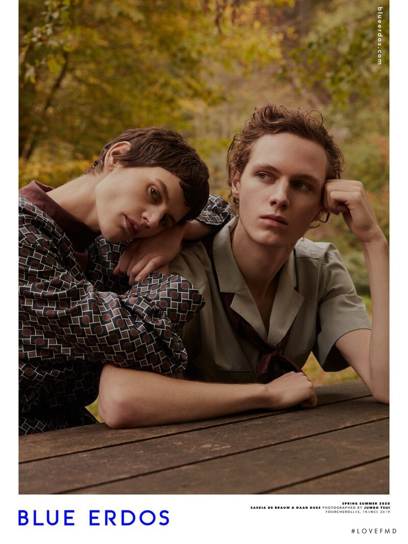 Daan Duez featured in  the Blue Erdos advertisement for Spring/Summer 2020