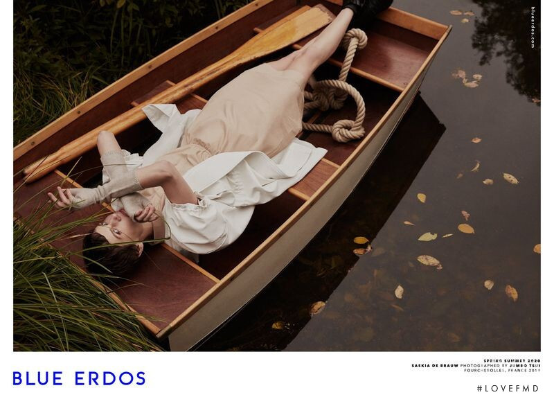 Saskia de Brauw featured in  the Blue Erdos advertisement for Spring/Summer 2020