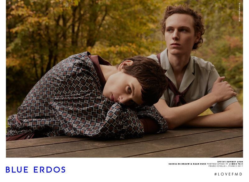 Daan Duez featured in  the Blue Erdos advertisement for Spring/Summer 2020