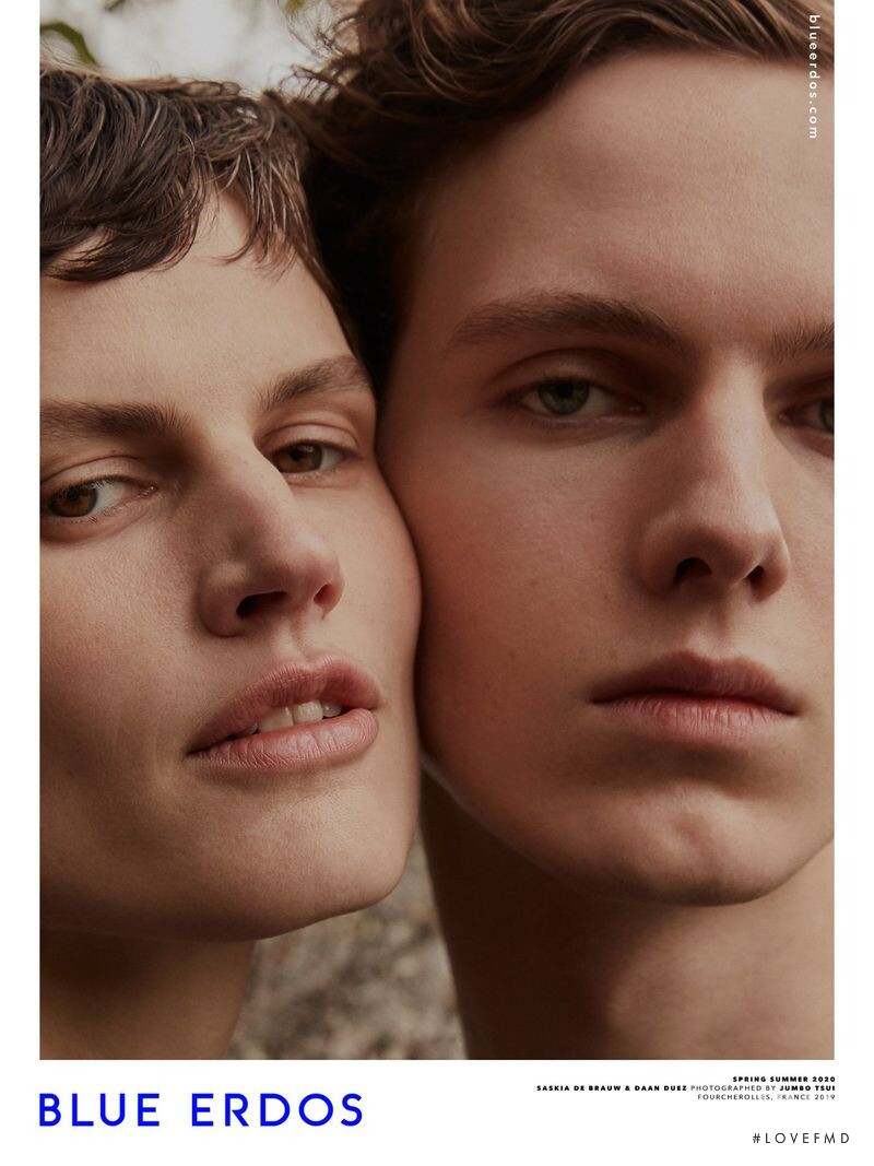 Daan Duez featured in  the Blue Erdos advertisement for Spring/Summer 2020