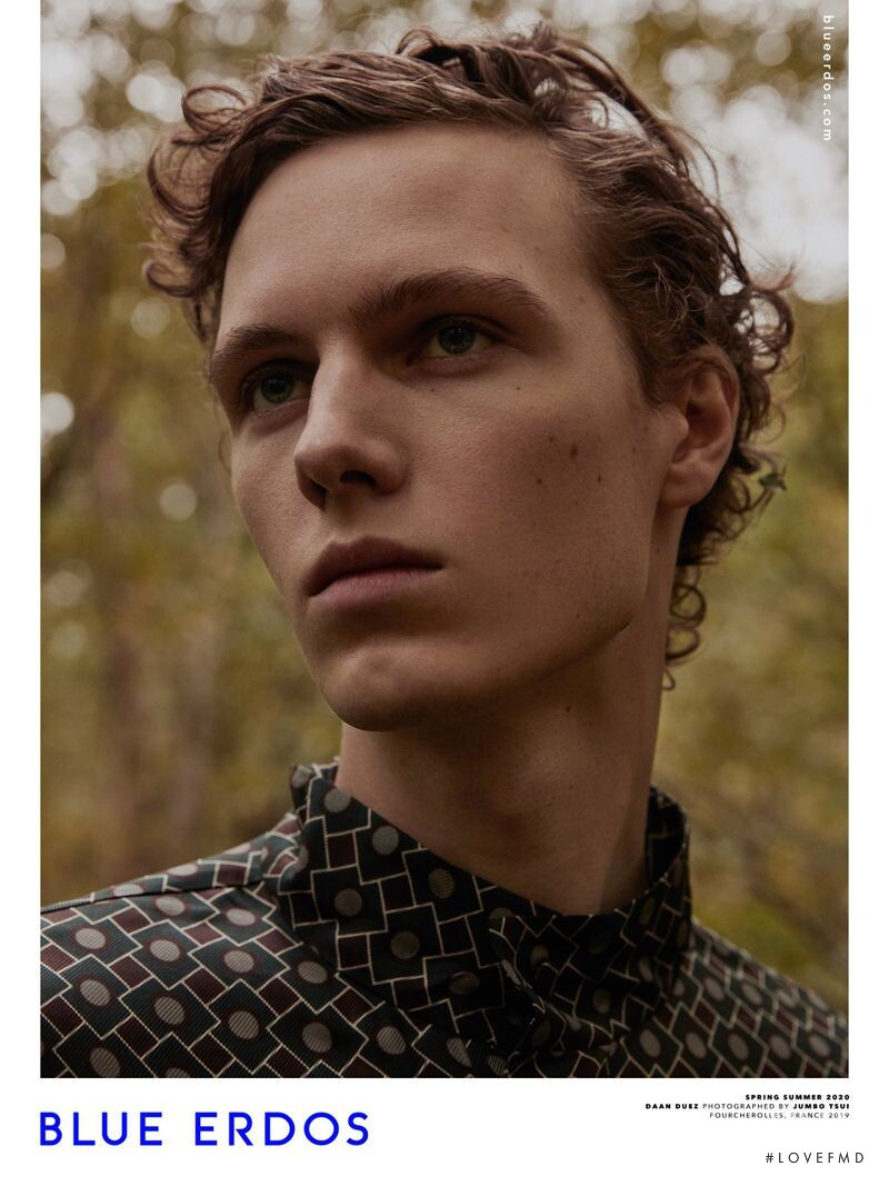 Daan Duez featured in  the Blue Erdos advertisement for Spring/Summer 2020