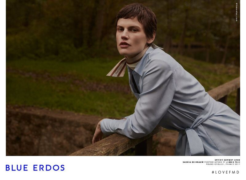 Saskia de Brauw featured in  the Blue Erdos advertisement for Spring/Summer 2020