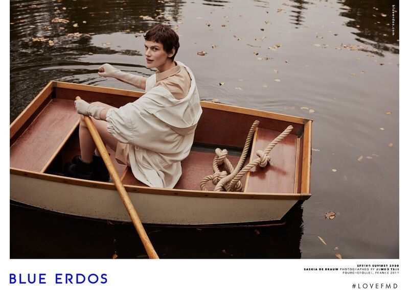 Saskia de Brauw featured in  the Blue Erdos advertisement for Spring/Summer 2020