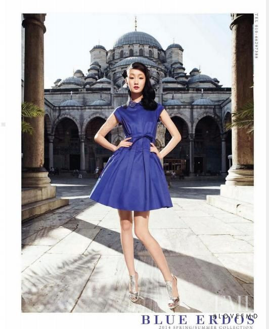 Lili Ji featured in  the Blue Erdos advertisement for Spring/Summer 2014