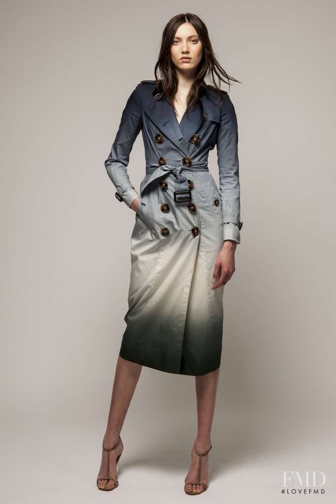 Matilda Lowther featured in  the Burberry Prorsum fashion show for Resort 2015