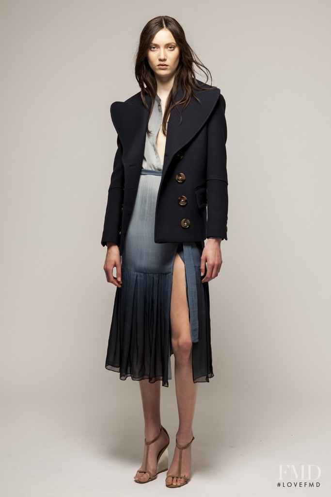 Matilda Lowther featured in  the Burberry Prorsum fashion show for Resort 2015