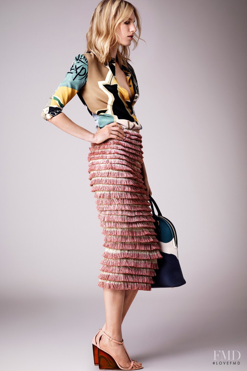 Marique Schimmel featured in  the Burberry Prorsum fashion show for Resort 2015