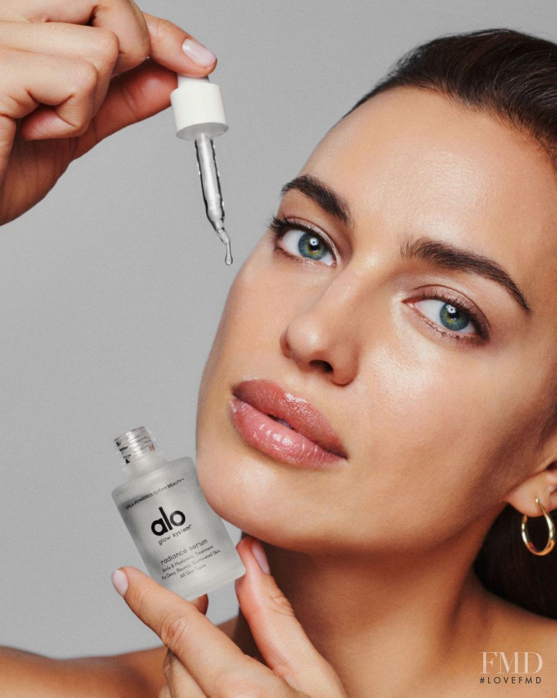 Irina Shayk featured in  the Alo Yoga Wellness advertisement for Fall 2021