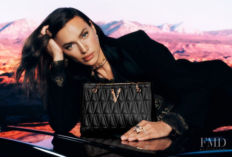 Irina Shayk featured in  the Versace advertisement for Holiday 2020