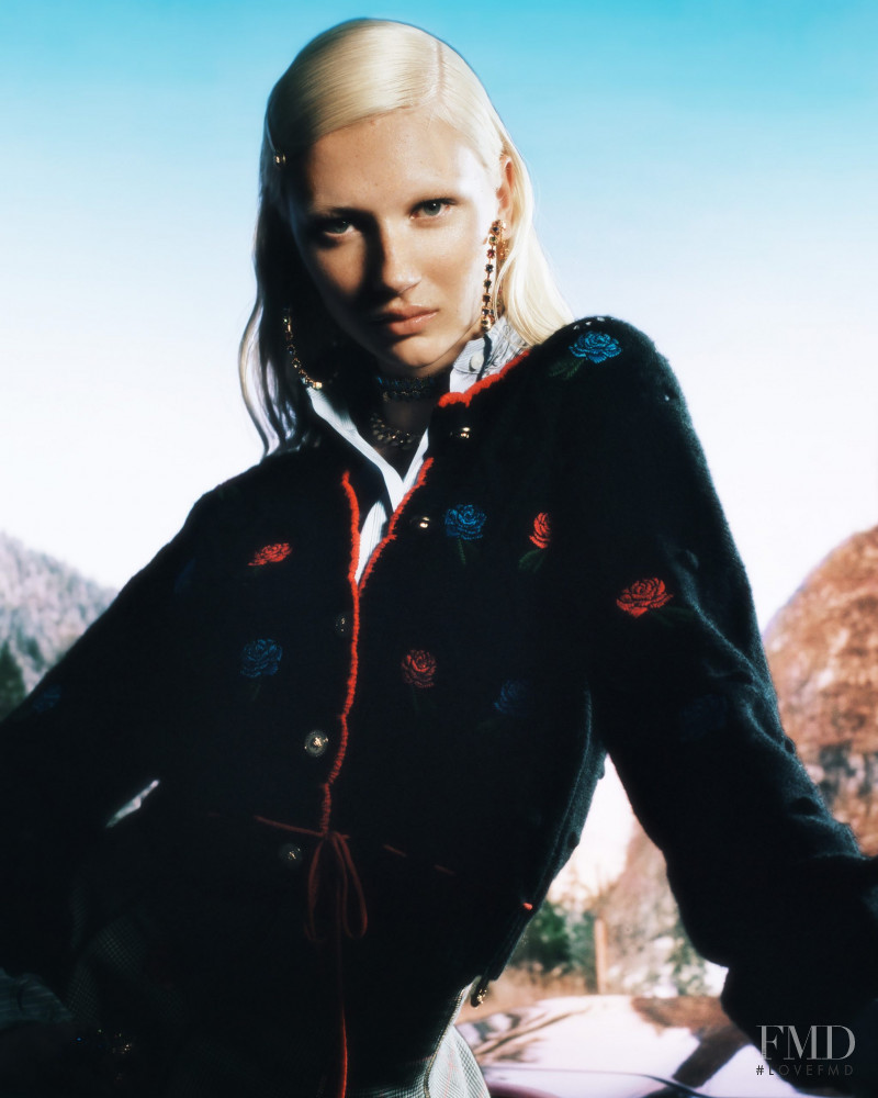 Evelina Lauren featured in  the Versace advertisement for Holiday 2020