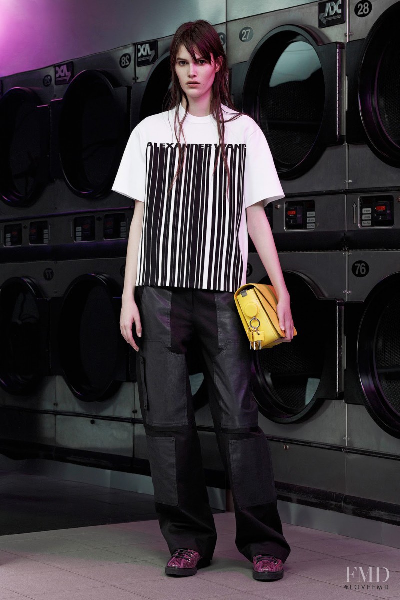 Vanessa Moody featured in  the Alexander Wang lookbook for Resort 2015