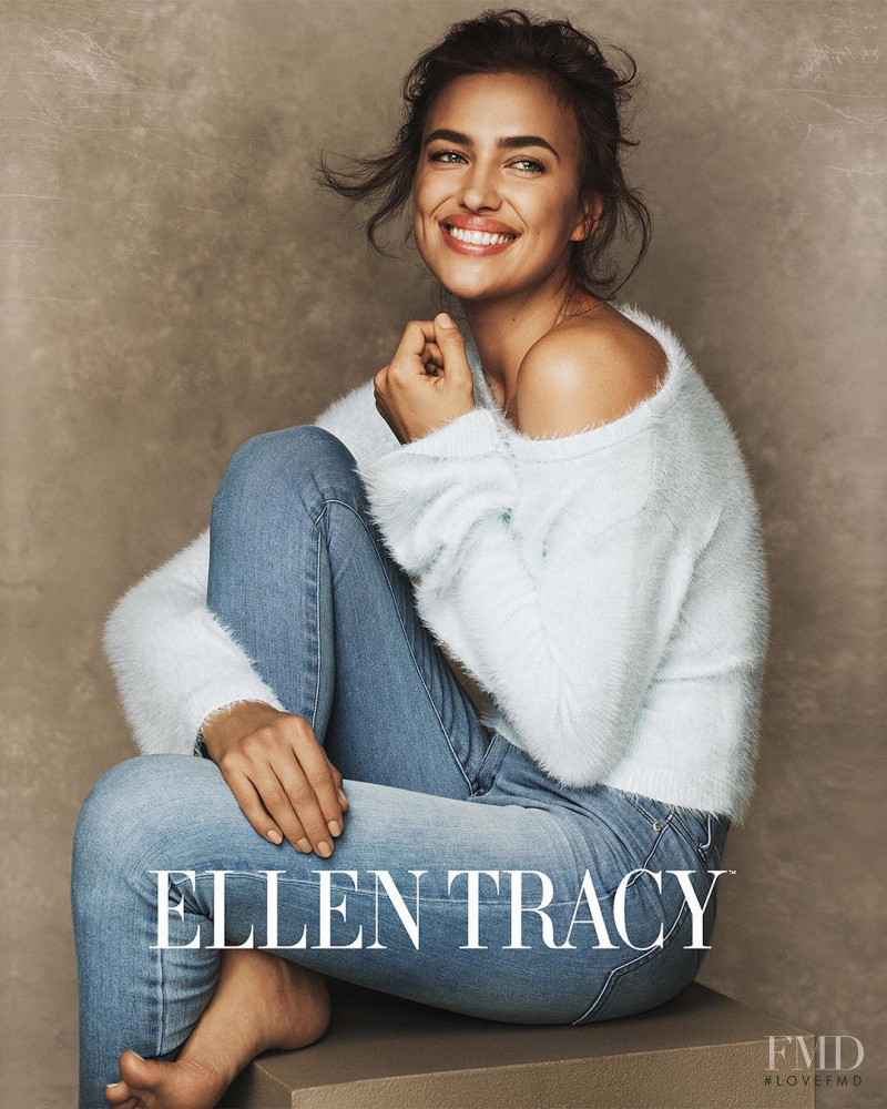 Irina Shayk featured in  the Ellen Tracy advertisement for Autumn/Winter 2018