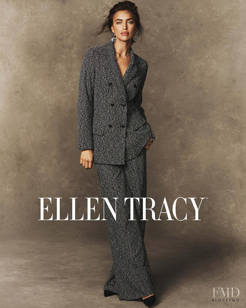 Irina Shayk featured in  the Ellen Tracy advertisement for Autumn/Winter 2018