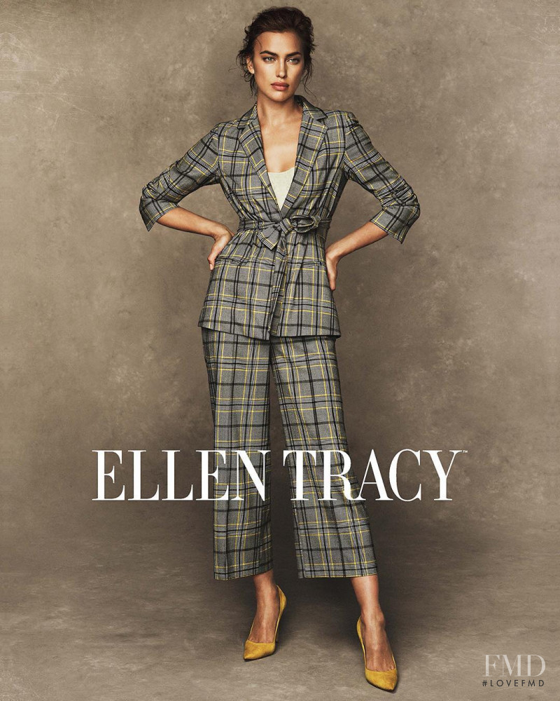 Irina Shayk featured in  the Ellen Tracy advertisement for Autumn/Winter 2018