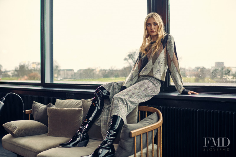 Camilla Forchhammer Christensen featured in  the Pulz Jeans advertisement for Autumn/Winter 2019