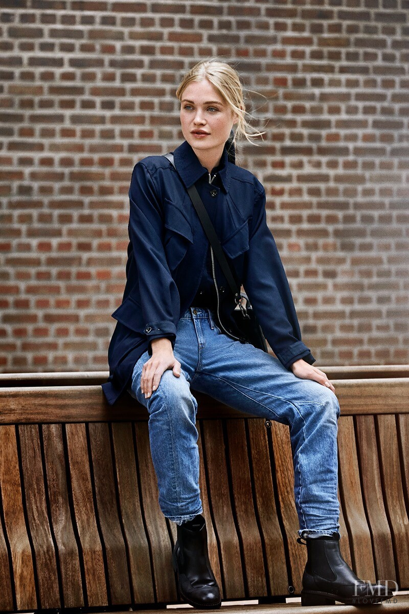 Camilla Forchhammer Christensen featured in  the G-Star Raw Jeans advertisement for Autumn/Winter 2019