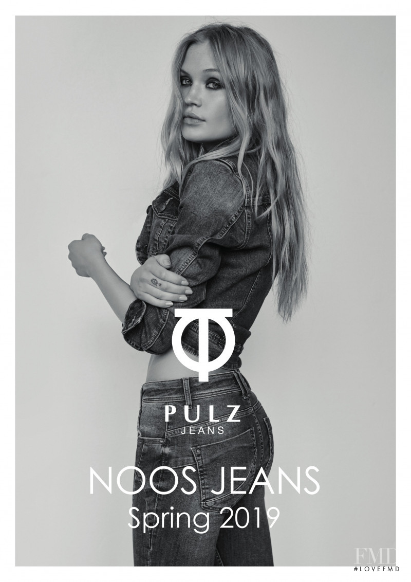 Camilla Forchhammer Christensen featured in  the Pulz Jeans NOOS lookbook for Spring 2019