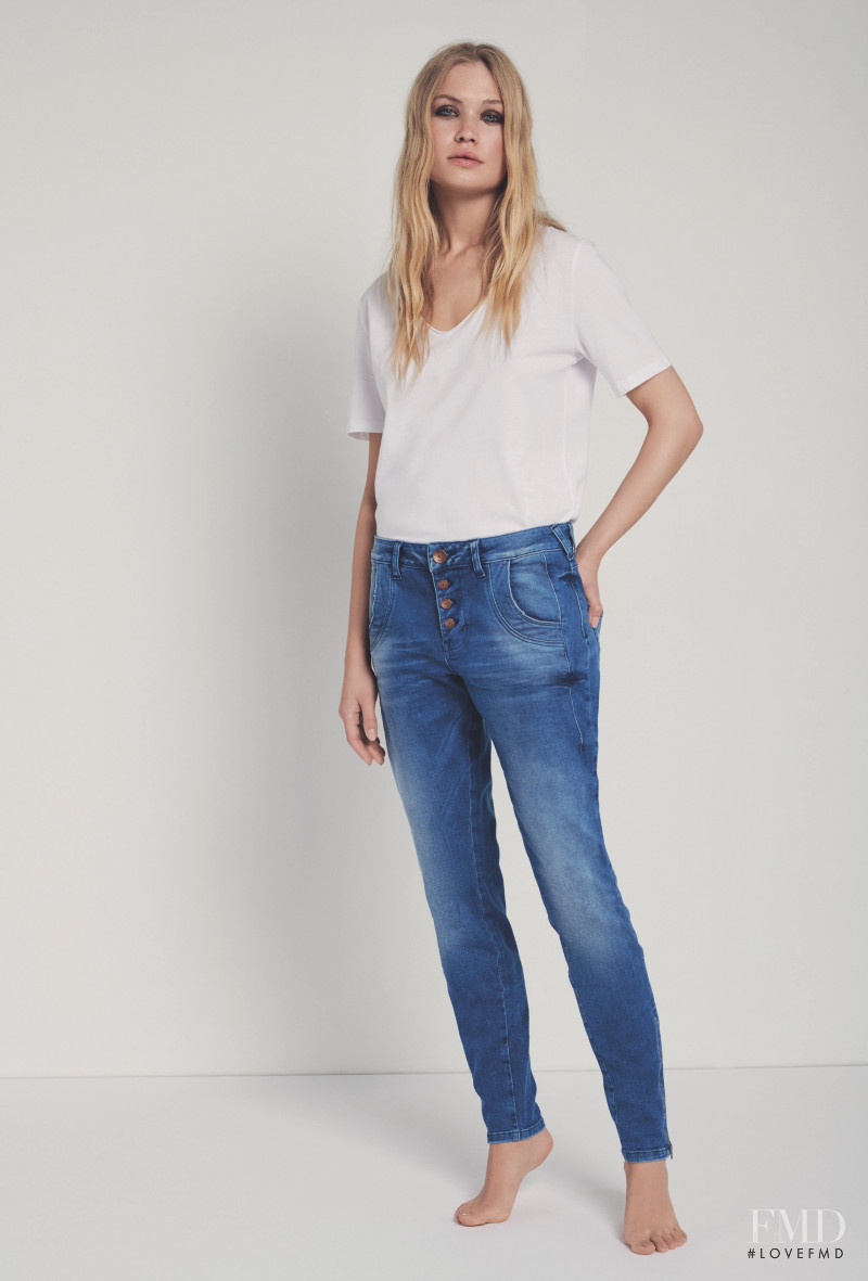 Camilla Forchhammer Christensen featured in  the Pulz Jeans NOOS lookbook for Spring 2019