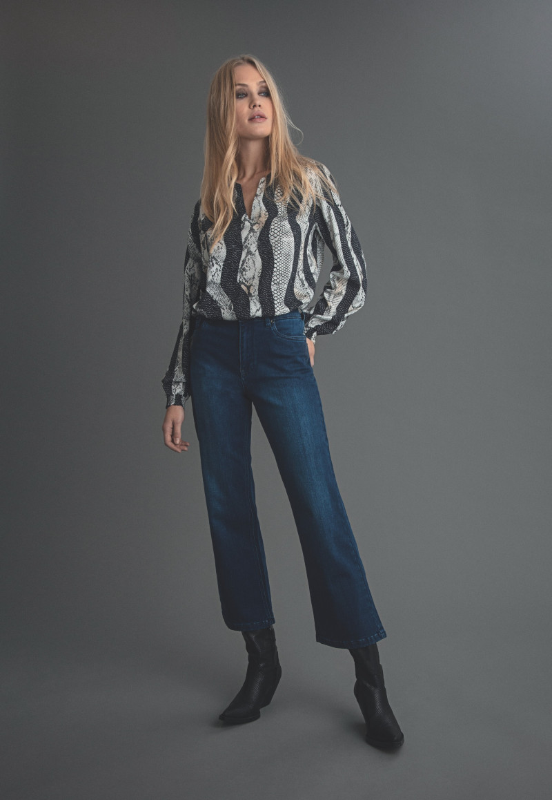 Camilla Forchhammer Christensen featured in  the Pulz Jeans Autumn Opening advertisement for Fall 2019