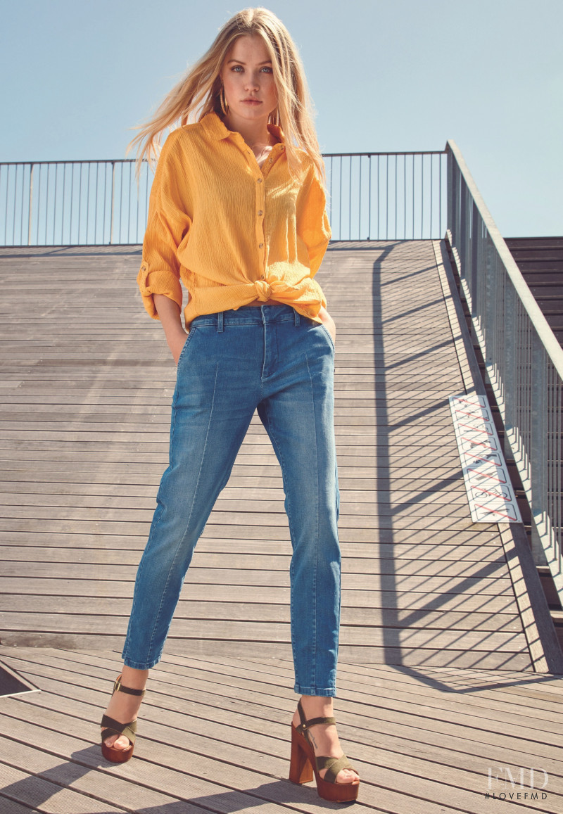 Camilla Forchhammer Christensen featured in  the Pulz Jeans advertisement for Spring 2020