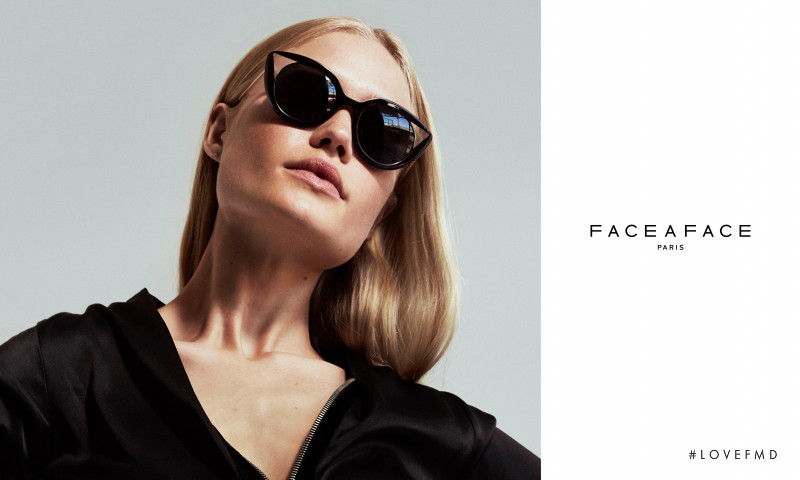 Camilla Forchhammer Christensen featured in  the Face a Face Paris advertisement for Autumn/Winter 2019