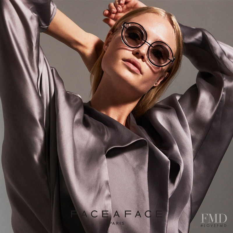 Camilla Forchhammer Christensen featured in  the Face a Face Paris advertisement for Autumn/Winter 2019