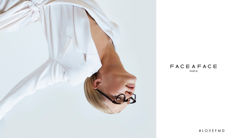 Camilla Forchhammer Christensen featured in  the Face a Face Paris advertisement for Autumn/Winter 2019