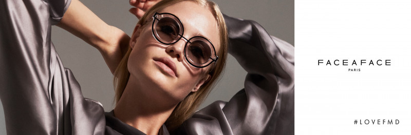 Camilla Forchhammer Christensen featured in  the Face a Face Paris advertisement for Autumn/Winter 2019