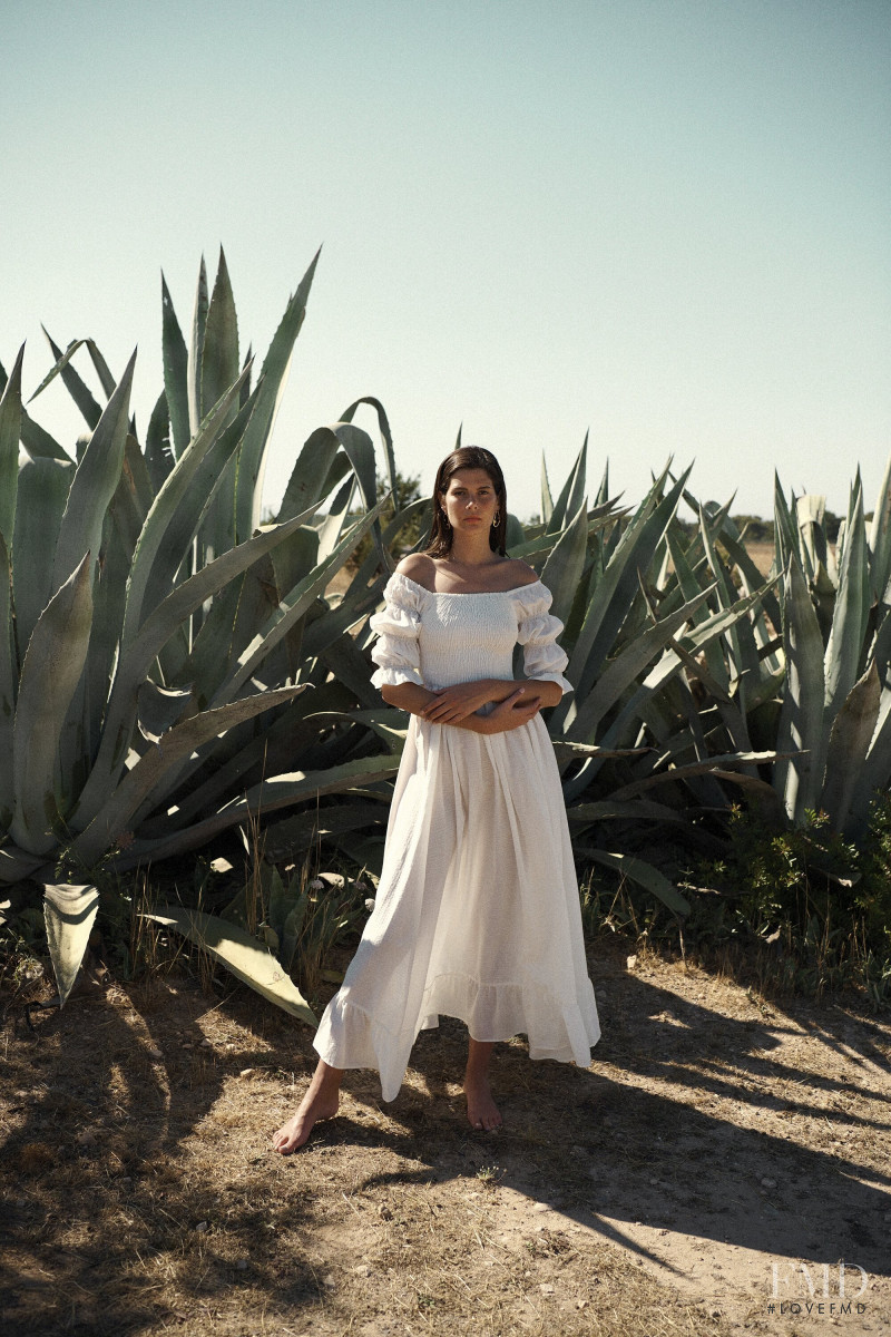 Monika Cima featured in  the Evarae advertisement for Spring/Summer 2020