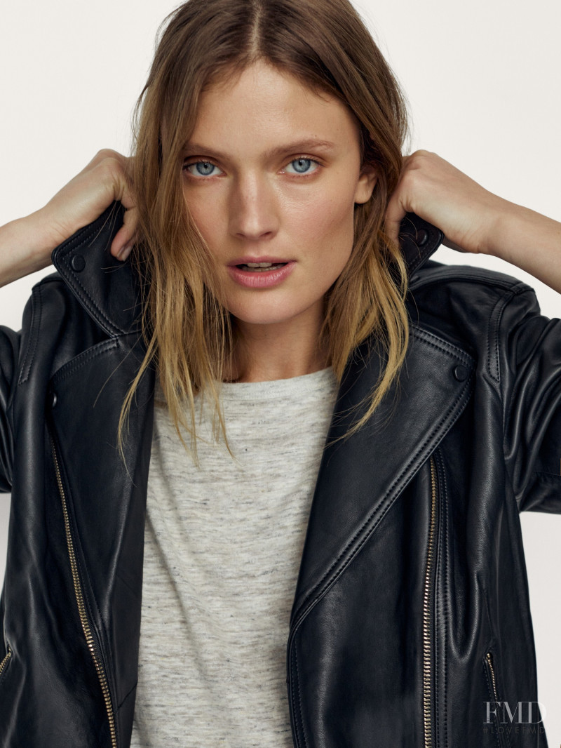 Constance Jablonski featured in  the Massimo Dutti catalogue for Pre-Fall 2021