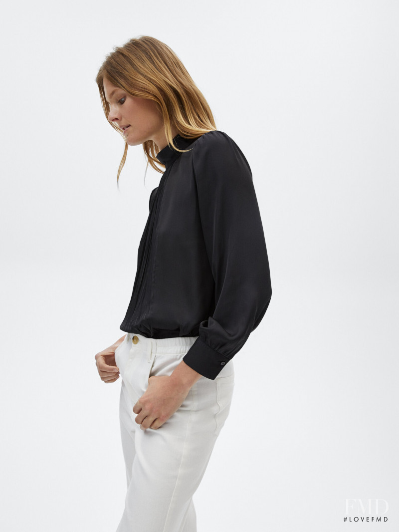 Constance Jablonski featured in  the Massimo Dutti catalogue for Pre-Fall 2021