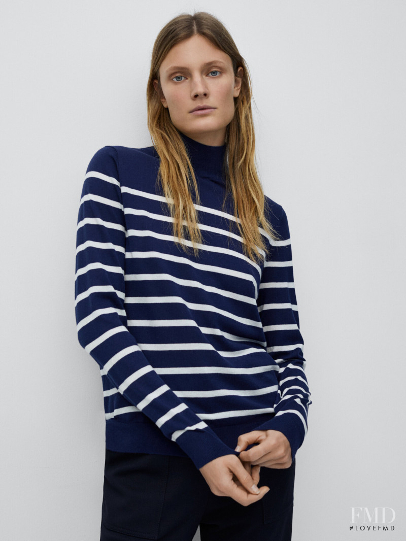 Constance Jablonski featured in  the Massimo Dutti catalogue for Pre-Fall 2021