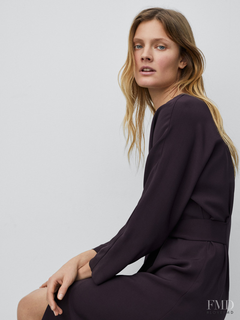 Constance Jablonski featured in  the Massimo Dutti catalogue for Pre-Fall 2021