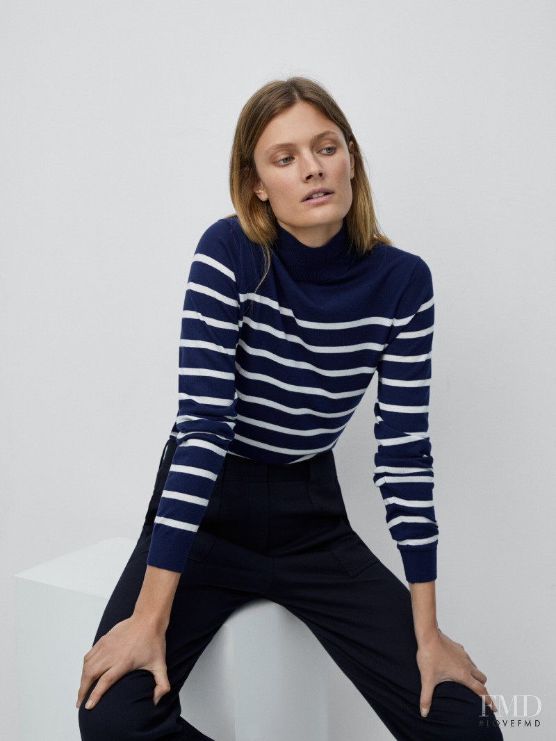 Constance Jablonski featured in  the Massimo Dutti catalogue for Pre-Fall 2021