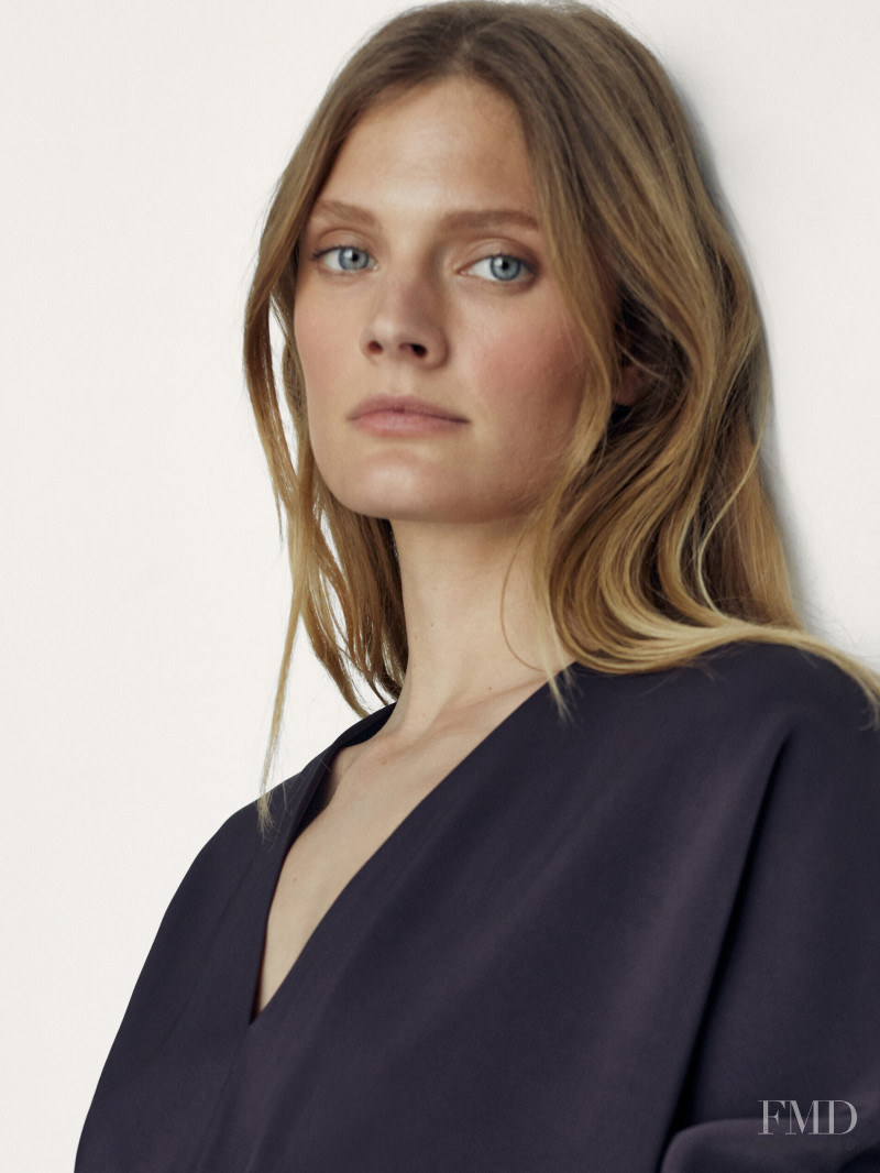 Constance Jablonski featured in  the Massimo Dutti catalogue for Pre-Fall 2021