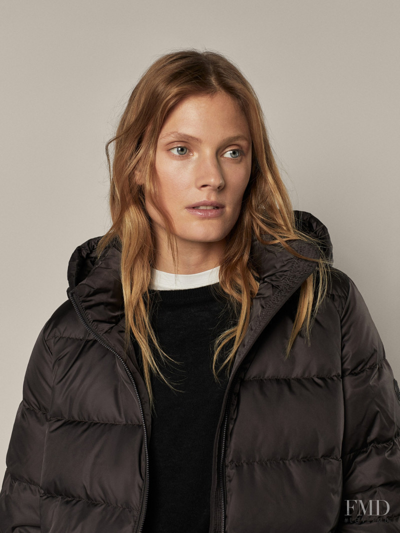 Constance Jablonski featured in  the Massimo Dutti catalogue for Pre-Fall 2021