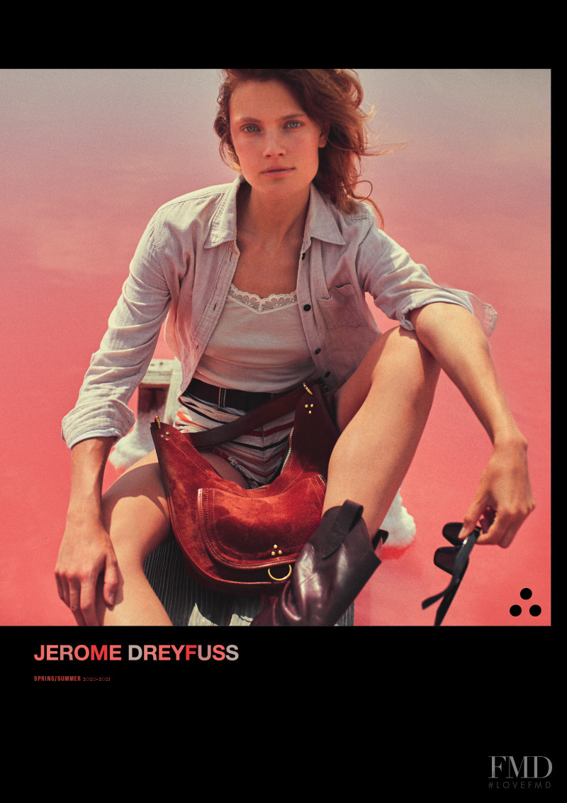 Constance Jablonski featured in  the Jerome Dreyfuss lookbook for Spring/Summer 2021