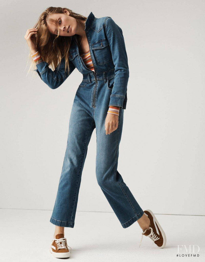 Constance Jablonski featured in  the Madewell lookbook for Winter 2019