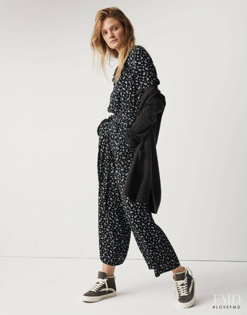 Constance Jablonski featured in  the Madewell lookbook for Winter 2019