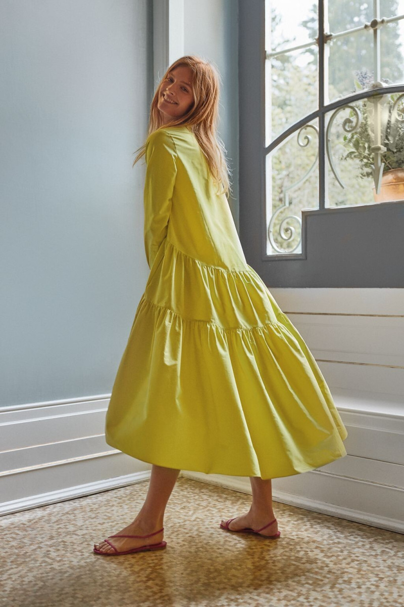 Constance Jablonski featured in  the Carolina Herrera lookbook for Spring 2020