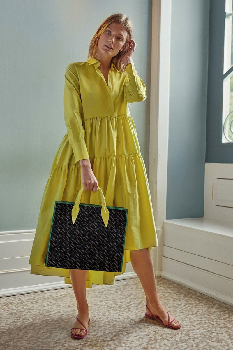 Constance Jablonski featured in  the Carolina Herrera lookbook for Spring 2020