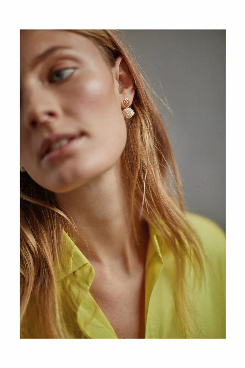 Constance Jablonski featured in  the Carolina Herrera lookbook for Spring 2020