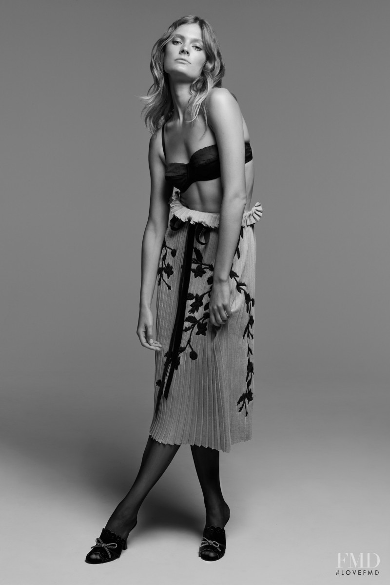 Constance Jablonski featured in  the Brock Collection lookbook for Resort 2020